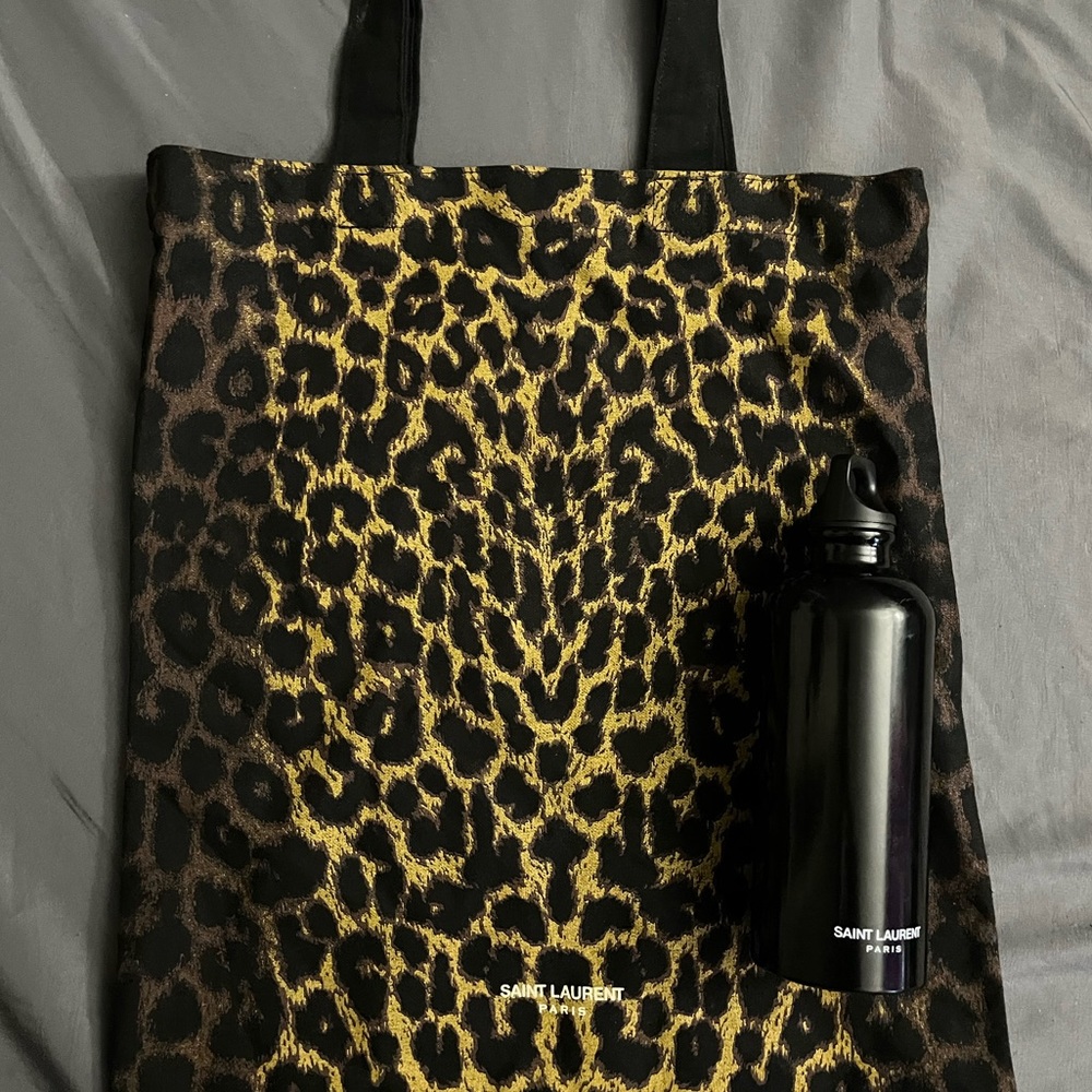 YSL Rive Droite tote & water bottle